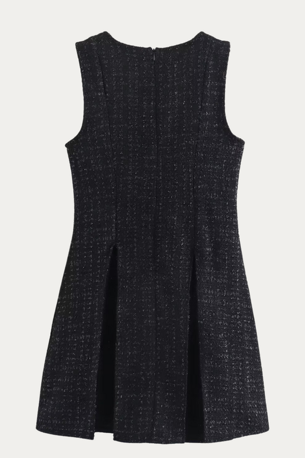 Regina Black Tweed Mini Dress
