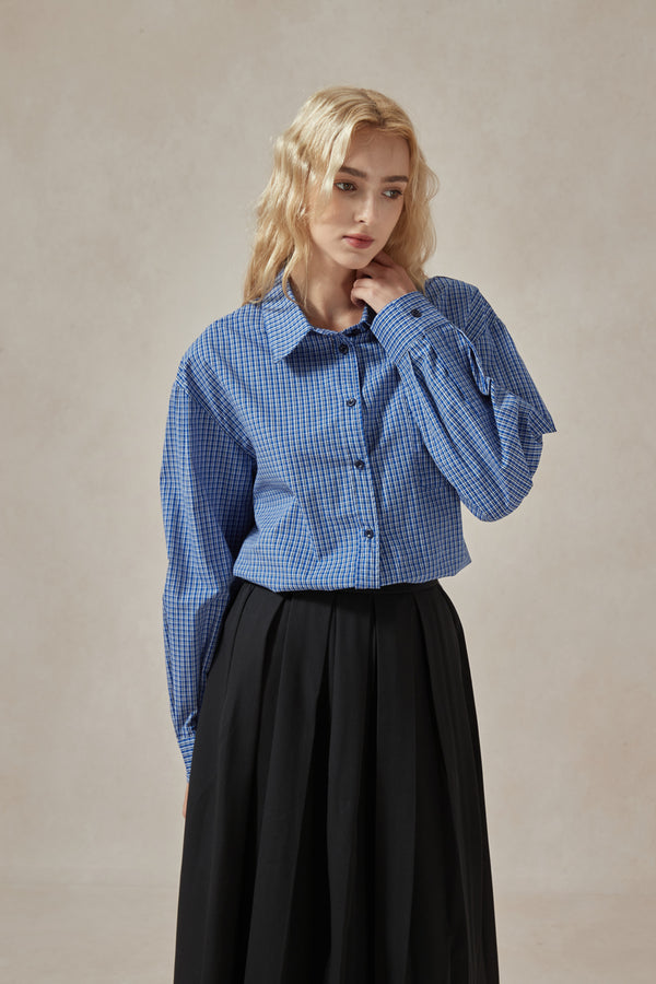 Cotton-Plaid-shirt