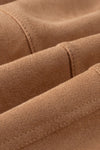 Harper Light Brown Faux Suede Jacket with Golden Buttons