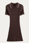 Angelo Brown Knit Mini Dress