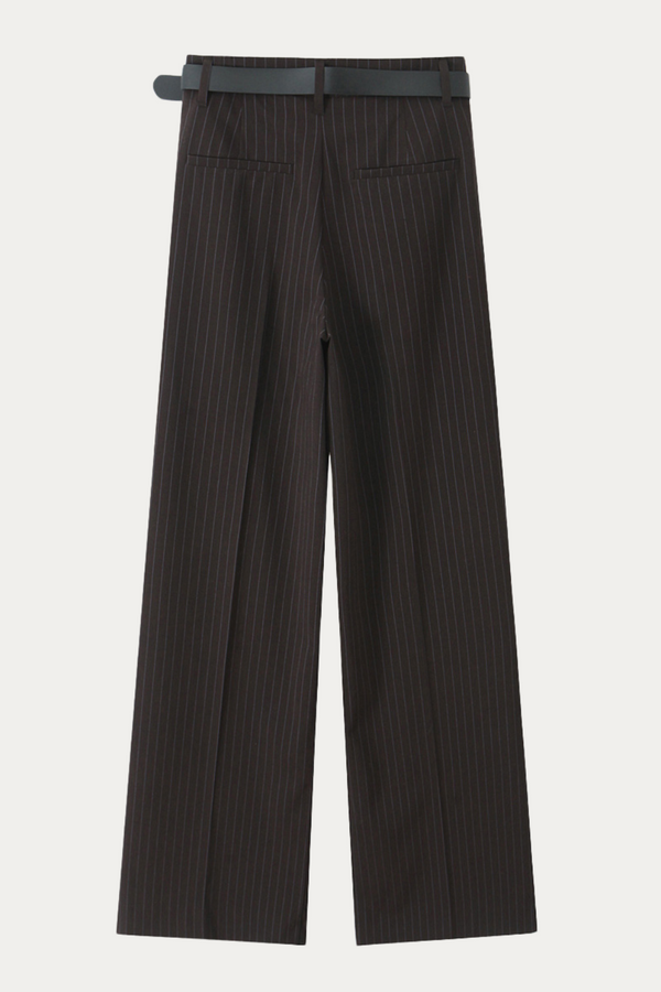 Sharon Brown Striped Pants
