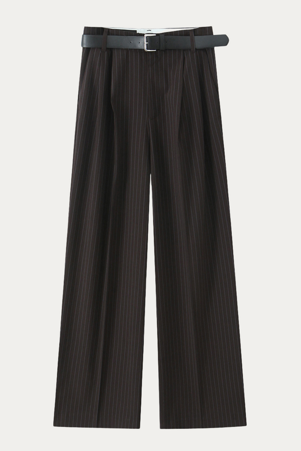 Sharon Brown Striped Pants