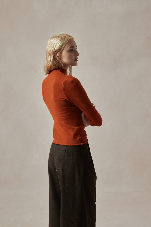 burnt orange turtleneck-5