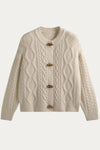 Voila Ivory Cardigan with Toggle