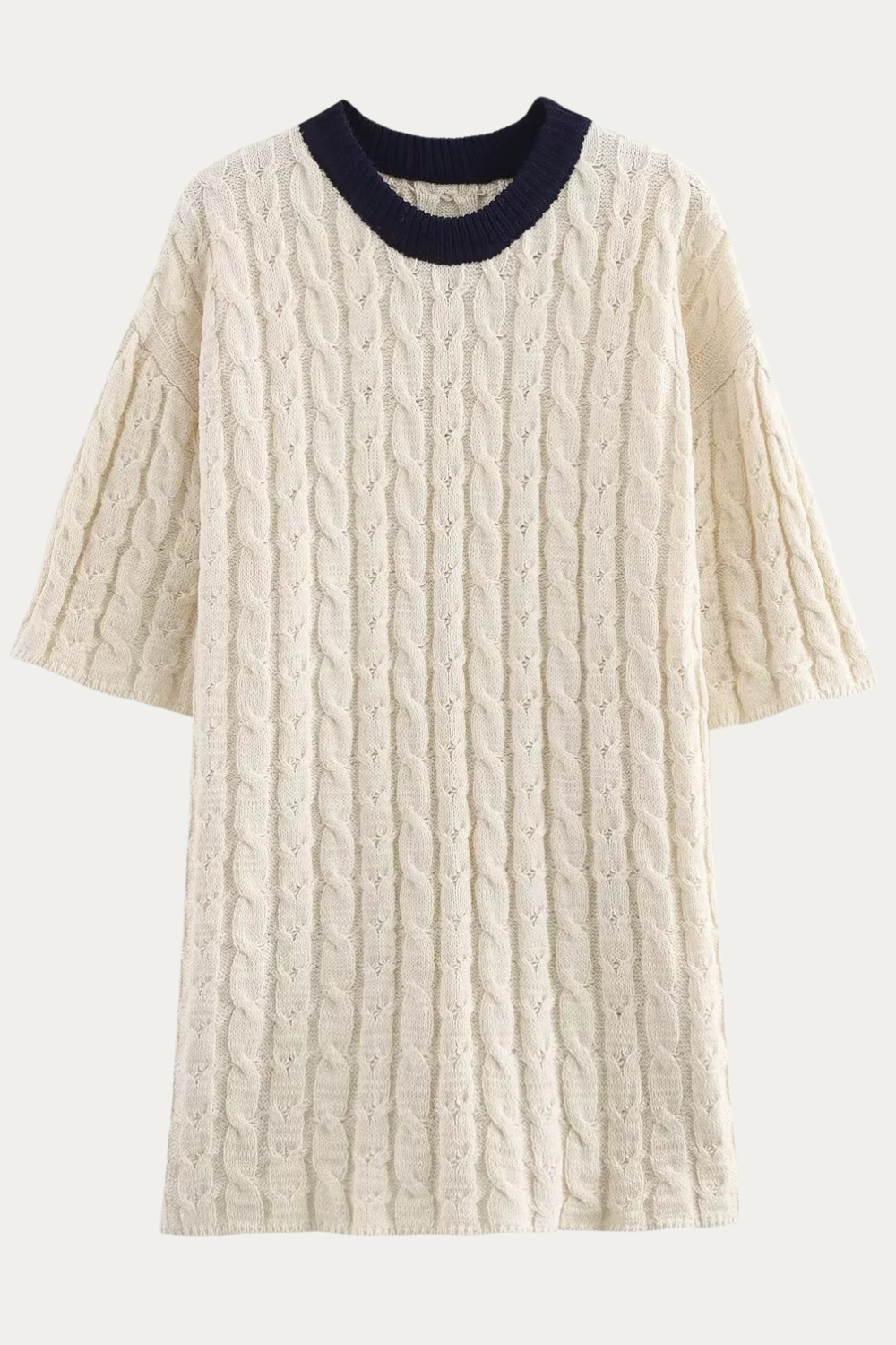 cable knit mini dress Cornelia Cable Knit Mini Dress