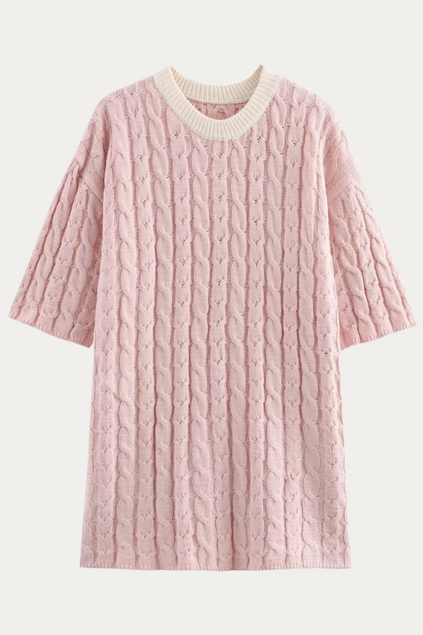 Cornelia Cable Knit Mini Dress