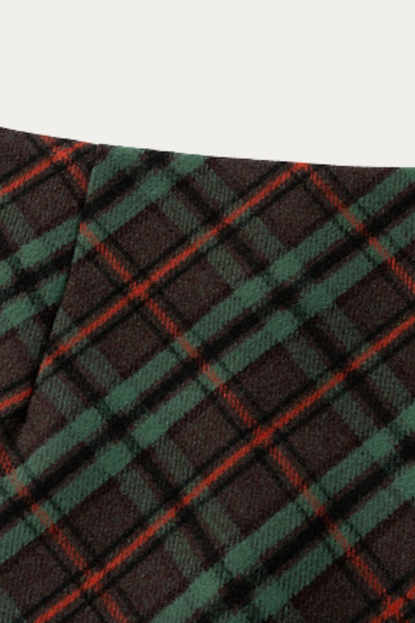 Calista Green Plaid Mini Skirt - DAStyle