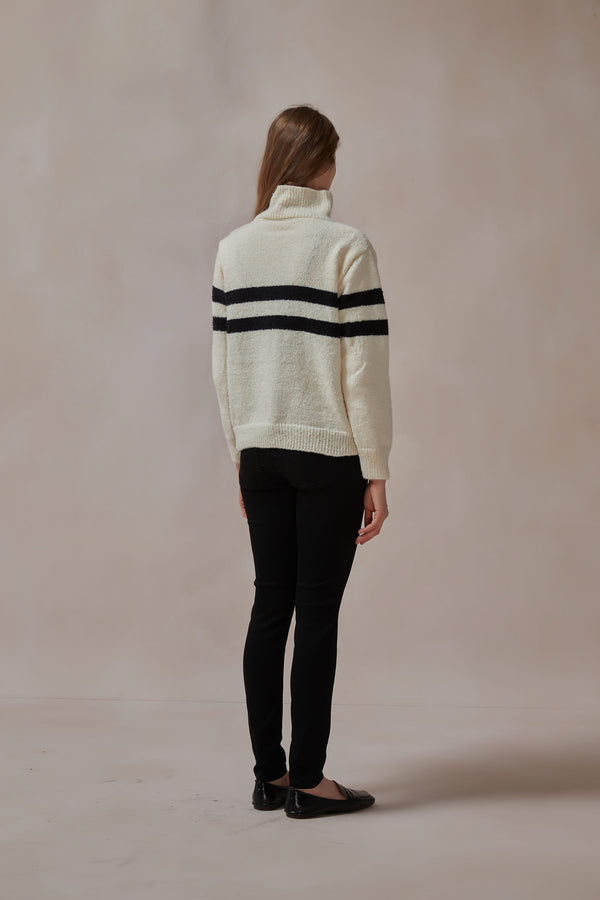 Ophelia White Fuzzy Sweater