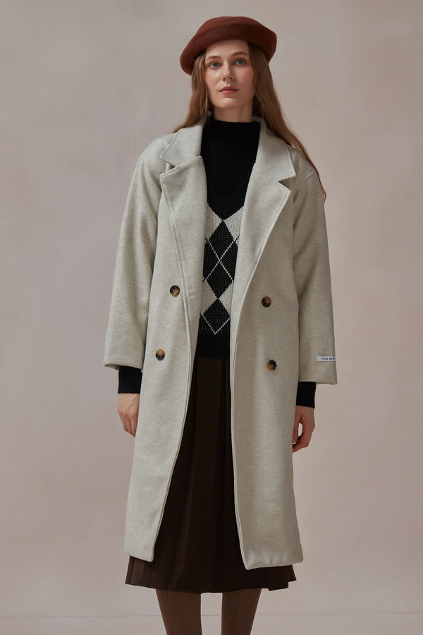 Selene Cream Winter Coat-DAStyle