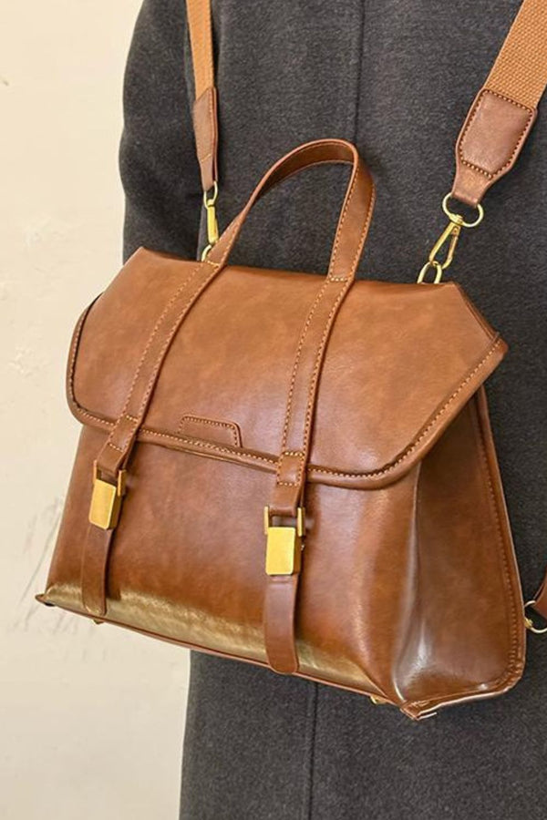 Dark Academia PU Leather Handbag