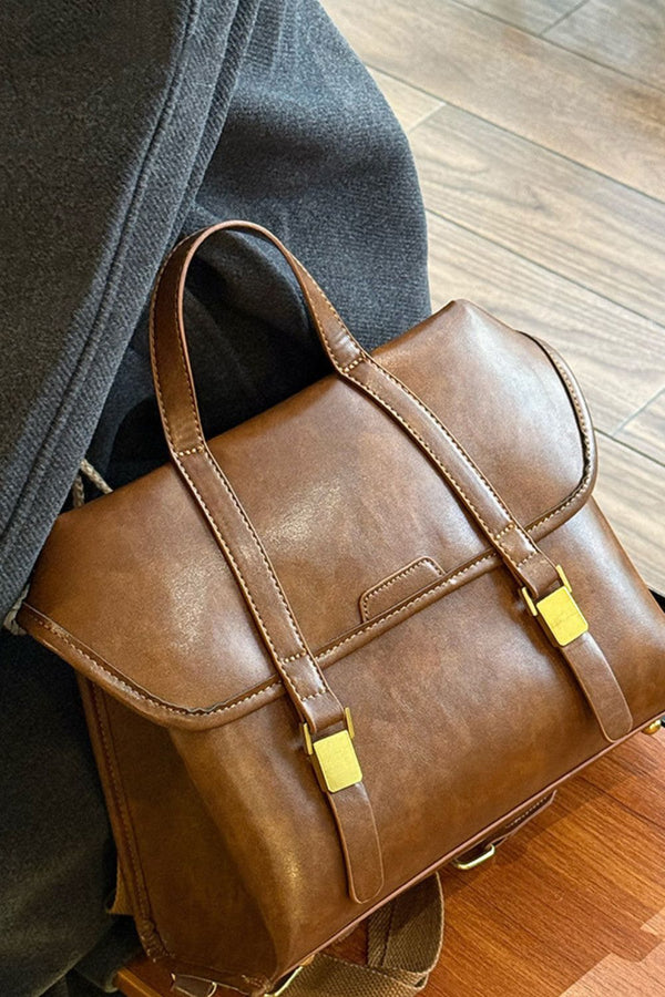 Dark Academia PU Leather Handbag