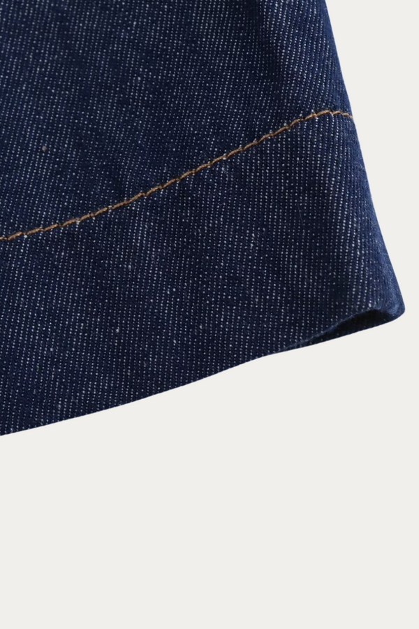 Harlan Denim Midi Skirt With Split