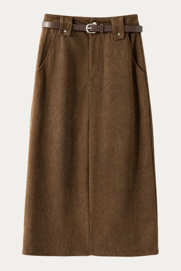 Emmeline Corduroy Straight Skirt - DAStyle