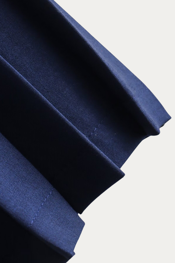 Magee Navy Blue Pleated Skirt