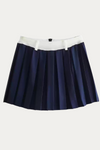 Magee Navy Blue Pleated Skirt