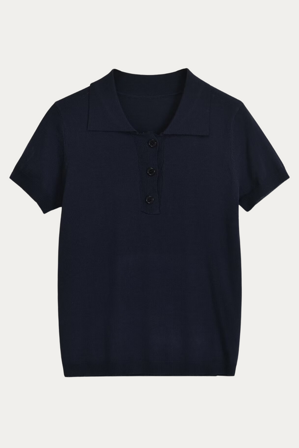 Susanna Navy Polo T Shirt