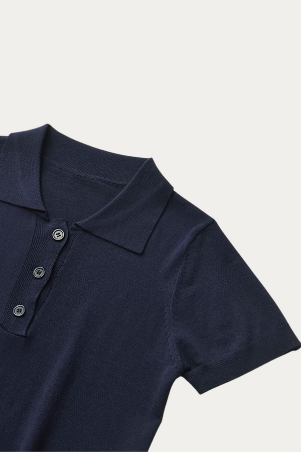 Susanna Navy Polo T Shirt