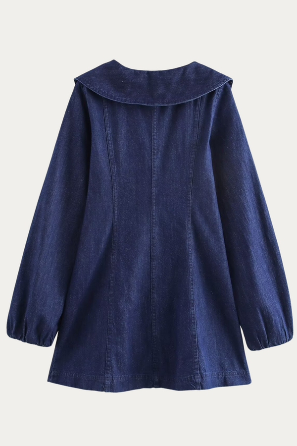 Eli Peter Pan Collar Denim Dress
