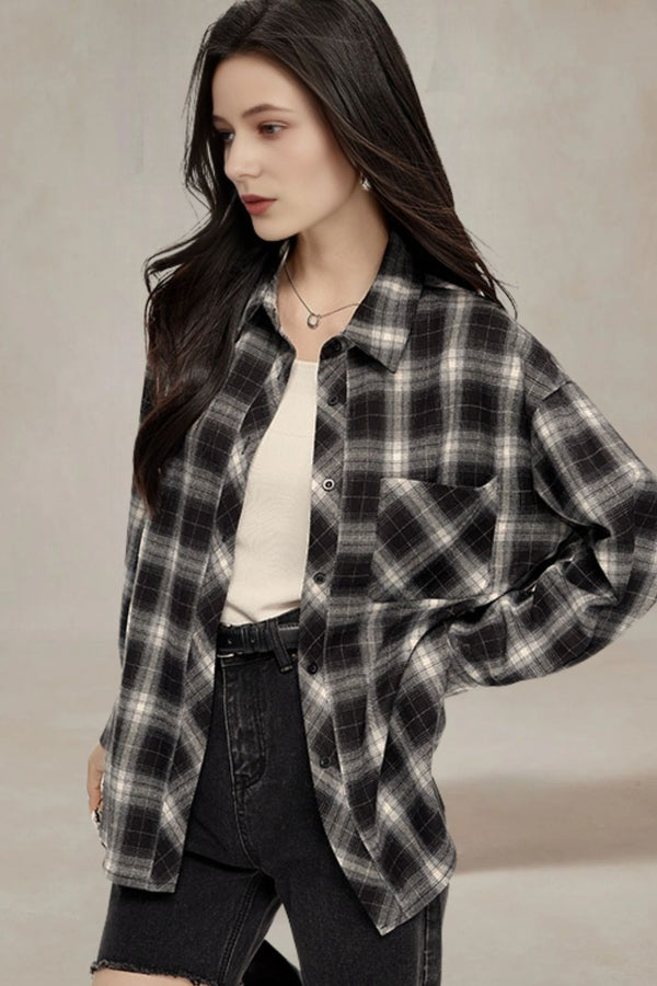 Clarice Plaid Button-down Shirt