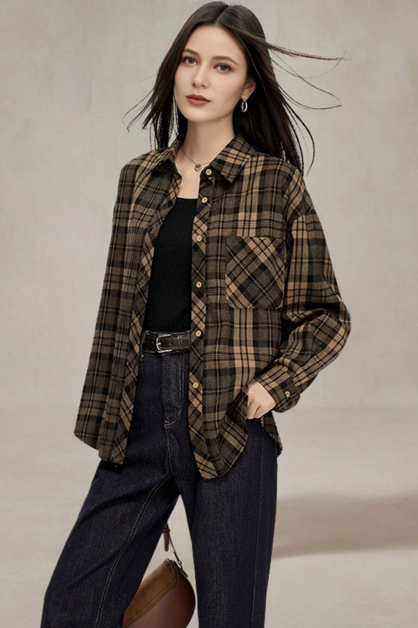 Clarice Plaid Button-down Shirt