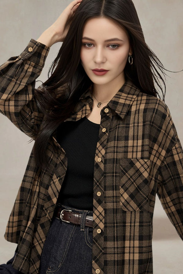 Clarice Plaid Button-down Shirt