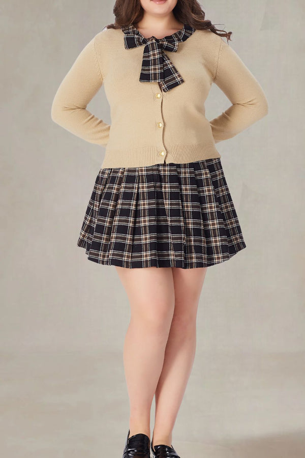 Dorothy Plaid Plus Size Mini Skirt