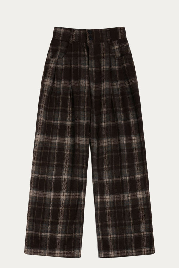 Francesca Plaid Wide Leg Pant
