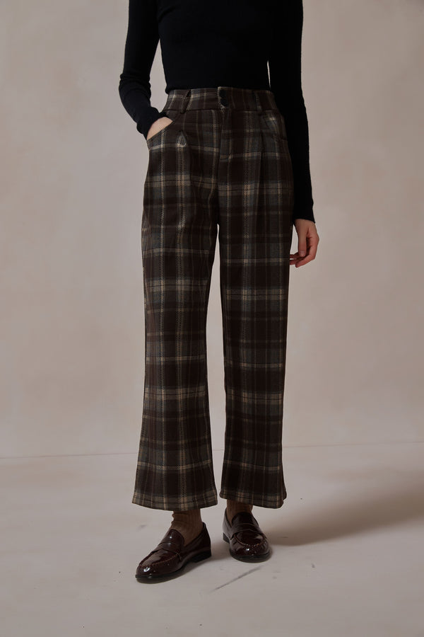 Francesca Plaid Wide Leg Pant