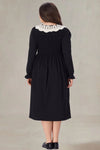 Sylvana Plus Size Black Midi Dress With Sleeves