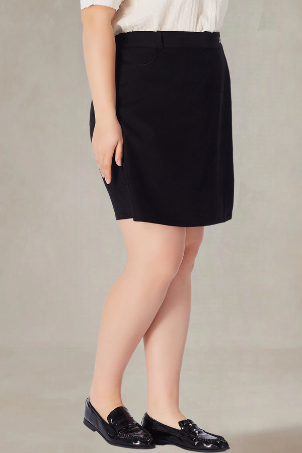 Gertrude Plus Size Black Skort