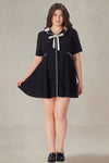 Marcella Plus Size Mini Black Dress