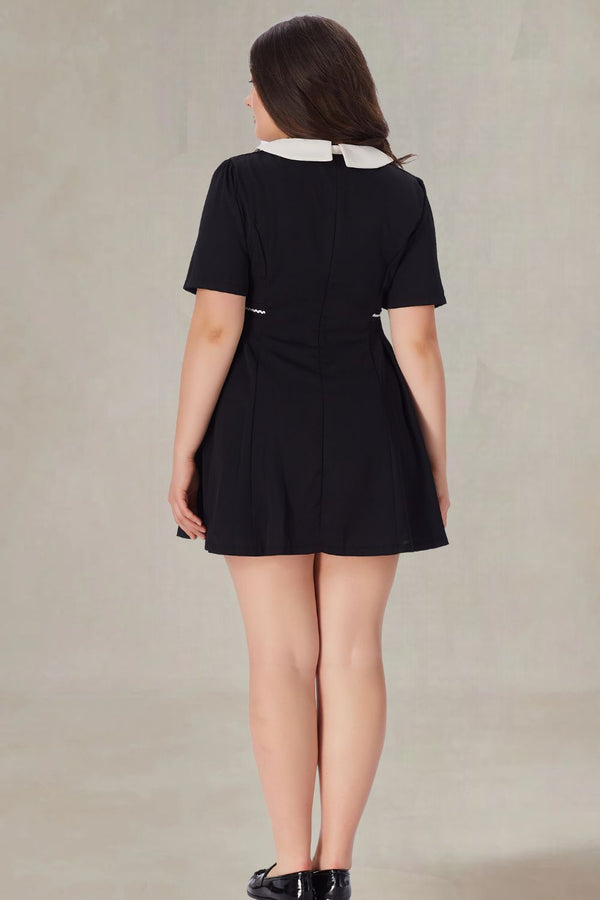 Marcella Plus Size Mini Black Dress