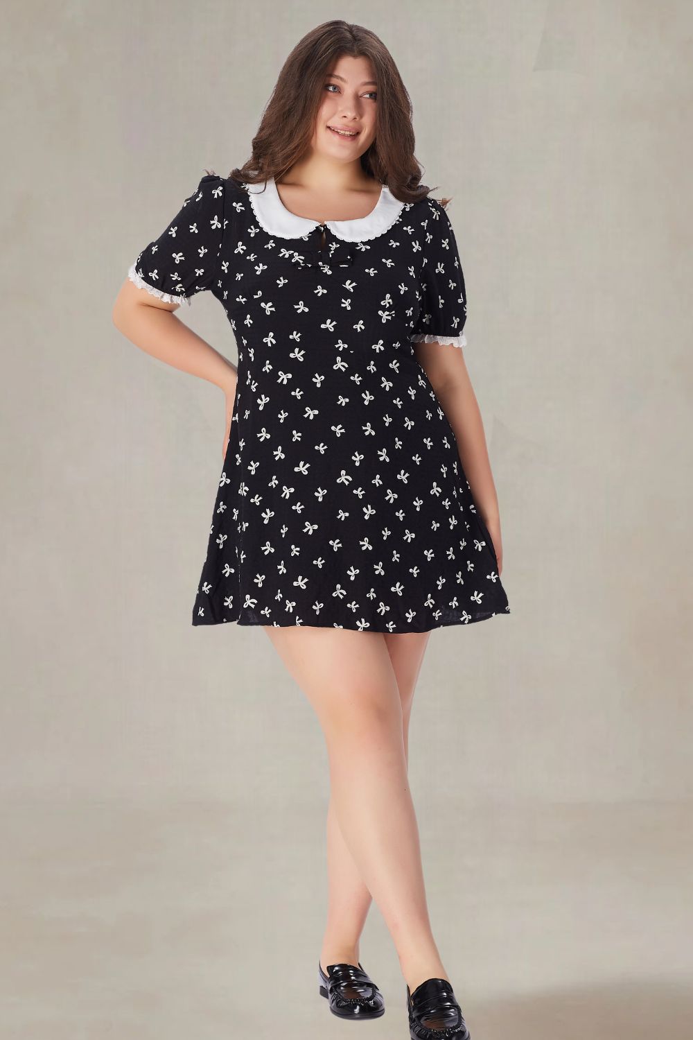 Rosamund Plus Size Peter Pan Collar Dress Rosamund Plus Size Peter Pan Collar Dress