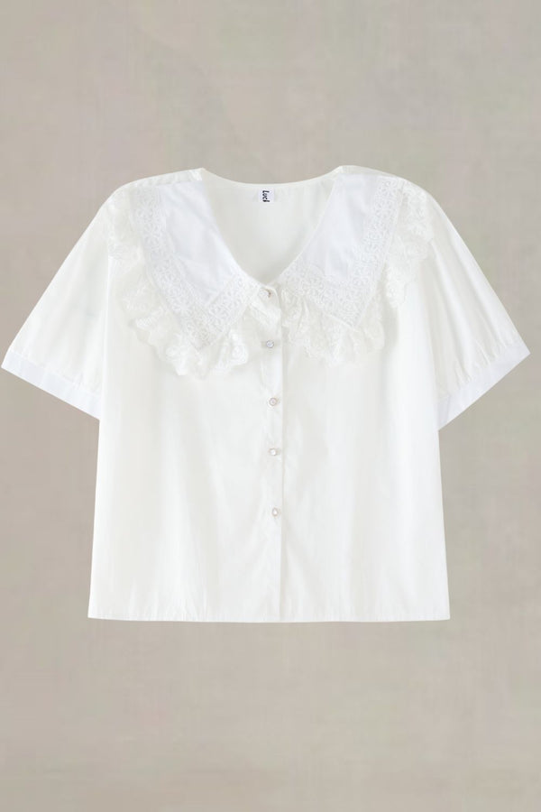 Maureen Plus Size White Button Down Blouse