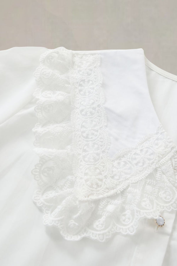 Maureen Plus Size White Button Down Blouse