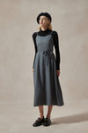 Fiona Polka Dot Midi Dress and Black Turtleneck Set