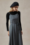 Fiona Polka Dot Midi Dress and Black Turtleneck Set