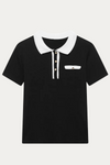 Miranda White and Black T Shirt