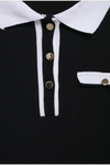 Miranda White and Black T Shirt