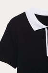 Miranda White and Black T Shirt