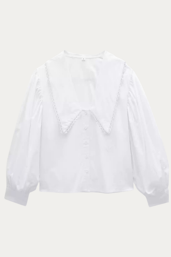 Matthew White Blouse with Peter Pan Collar