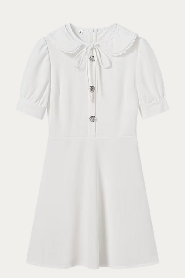 Truman White Dress Peter Pan Collar
