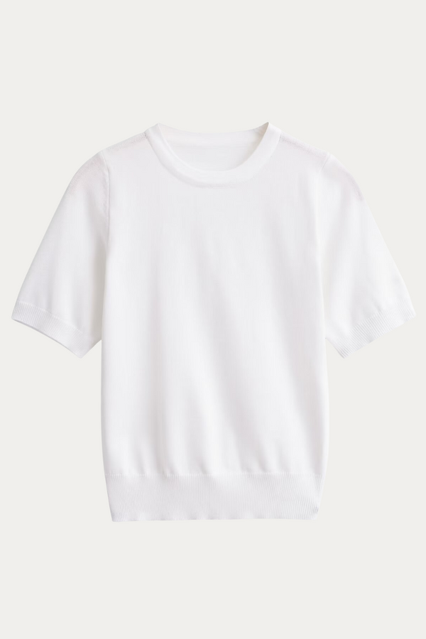 Samantha White Knit Shirt