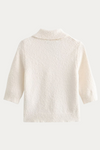 Griffith White Knitted Polo Shirt