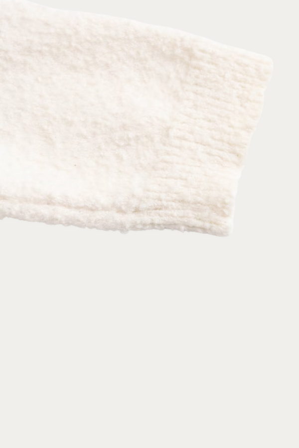 Griffith White Knitted Polo Shirt