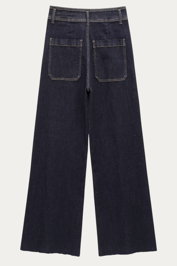 Dawn Wide Leg Denim Palazzo Pants