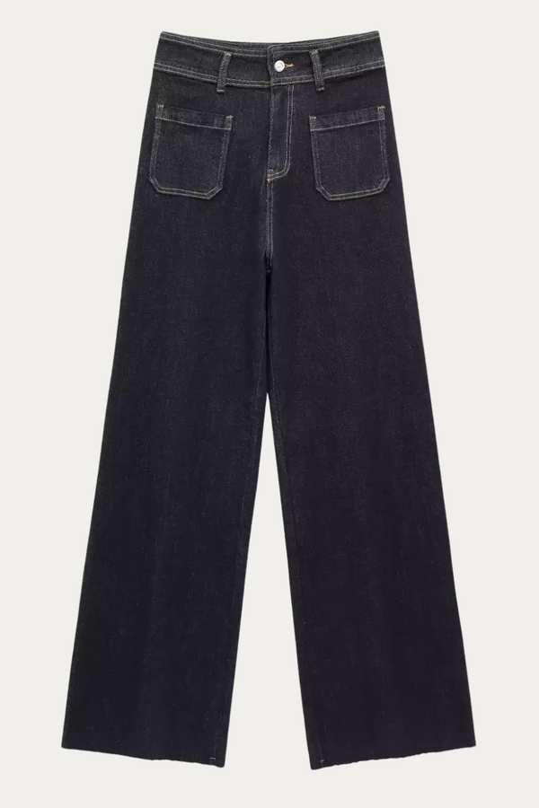 Dawn Wide Leg Denim Palazzo Pants