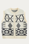 Vintage Aztec Button-Up Sweater Vest