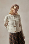 Voila Ivory Cardigan with Toggle