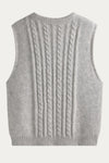 Titania Oversize O-neck Cable Knit Vest